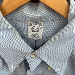 Brooks Brothers Button Down Blue Size 17-34